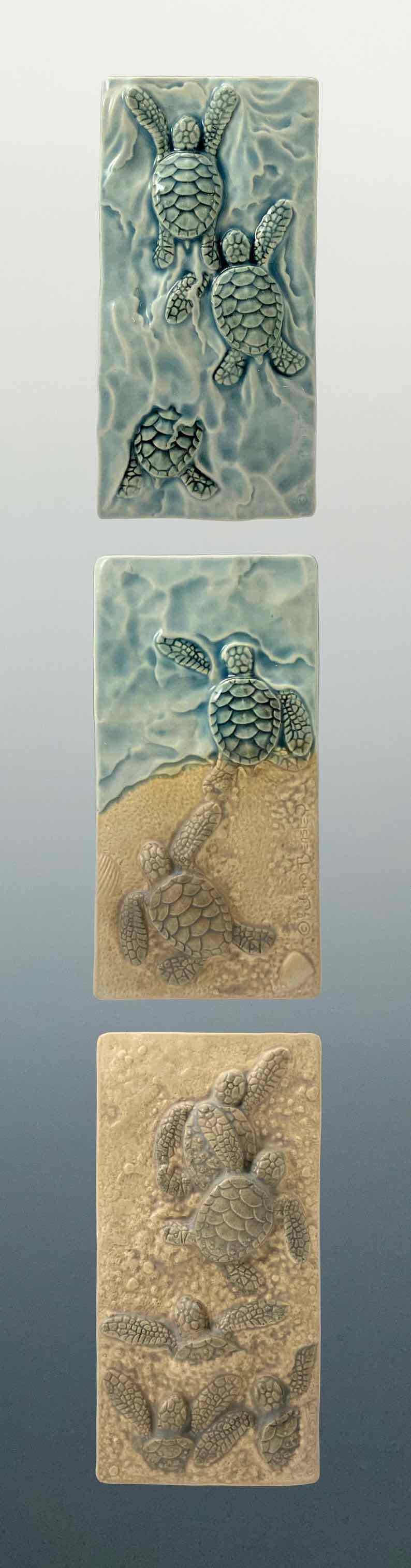 Baby Sea Turtle Ceramic Art Tiles