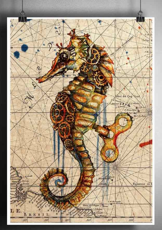 Steampunk Seahorse