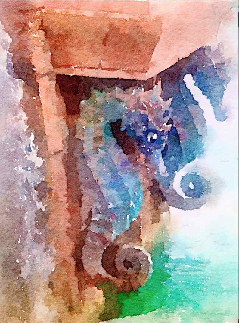 “Seahorses of Atlantis” Original Watercolor Painting