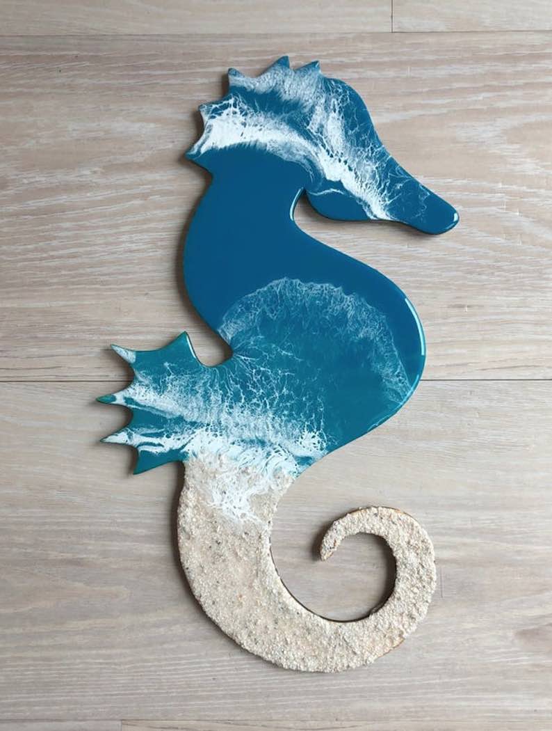 18″ Resin Seahorse