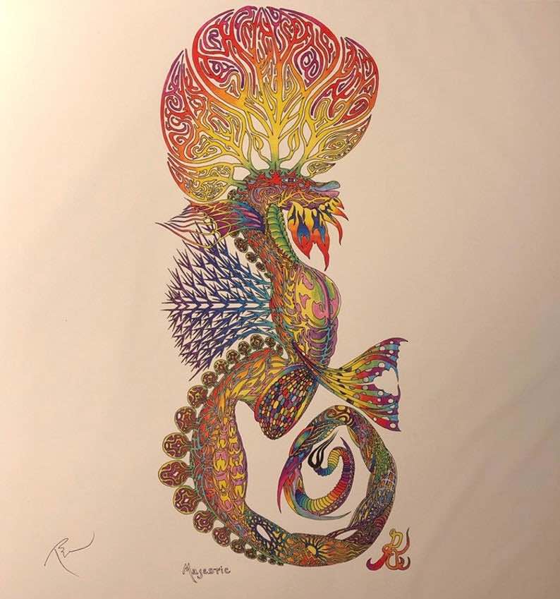 Majestic Magical Seahorse Print