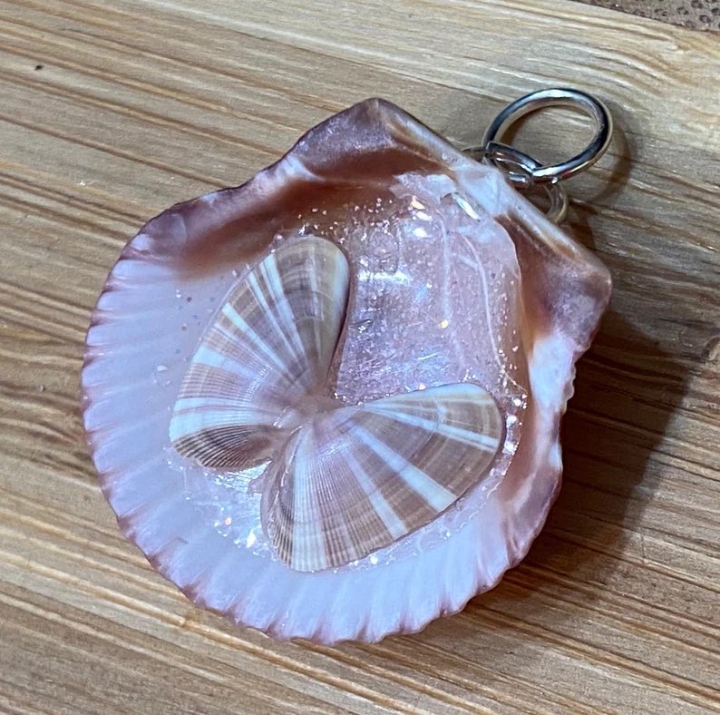 Coquina Shell Wings Necklace Pendant by Averill Lemen