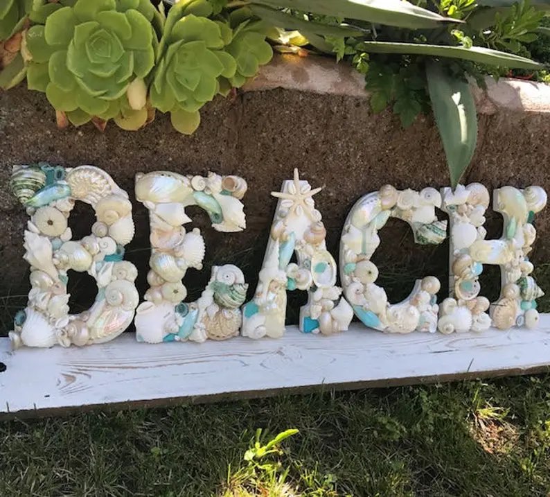 BEACH Shell Letters by Candy Galekovic