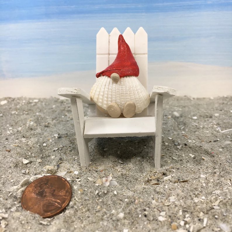 Beach Gnome in an Adirondack Chair by Cheryl