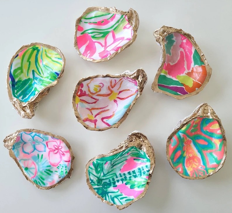 Lily Inspired Oyster Shell Ring Dish by Daniella Leigh