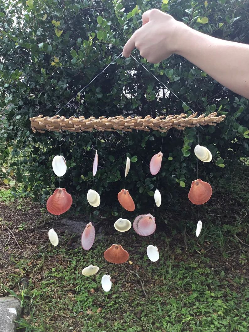 Beach Seashell Wind Chimes by Hawaii Bob