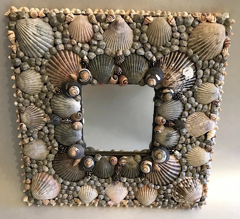 Handmade Shell Mirror by Janice Plihal