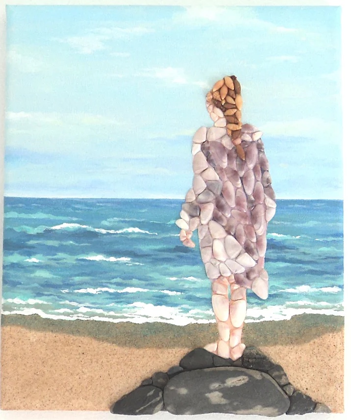 Girl on Beach by Michaela Raeburn