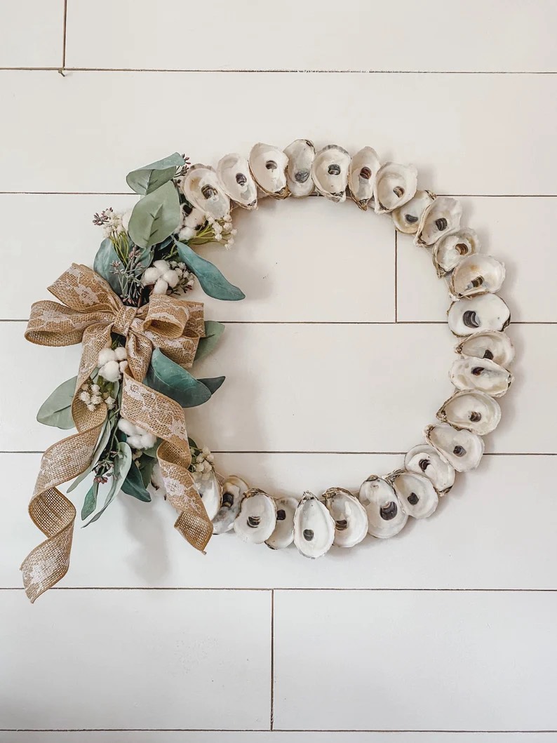 Oyster Shell Wreath by Rebecca and Julia