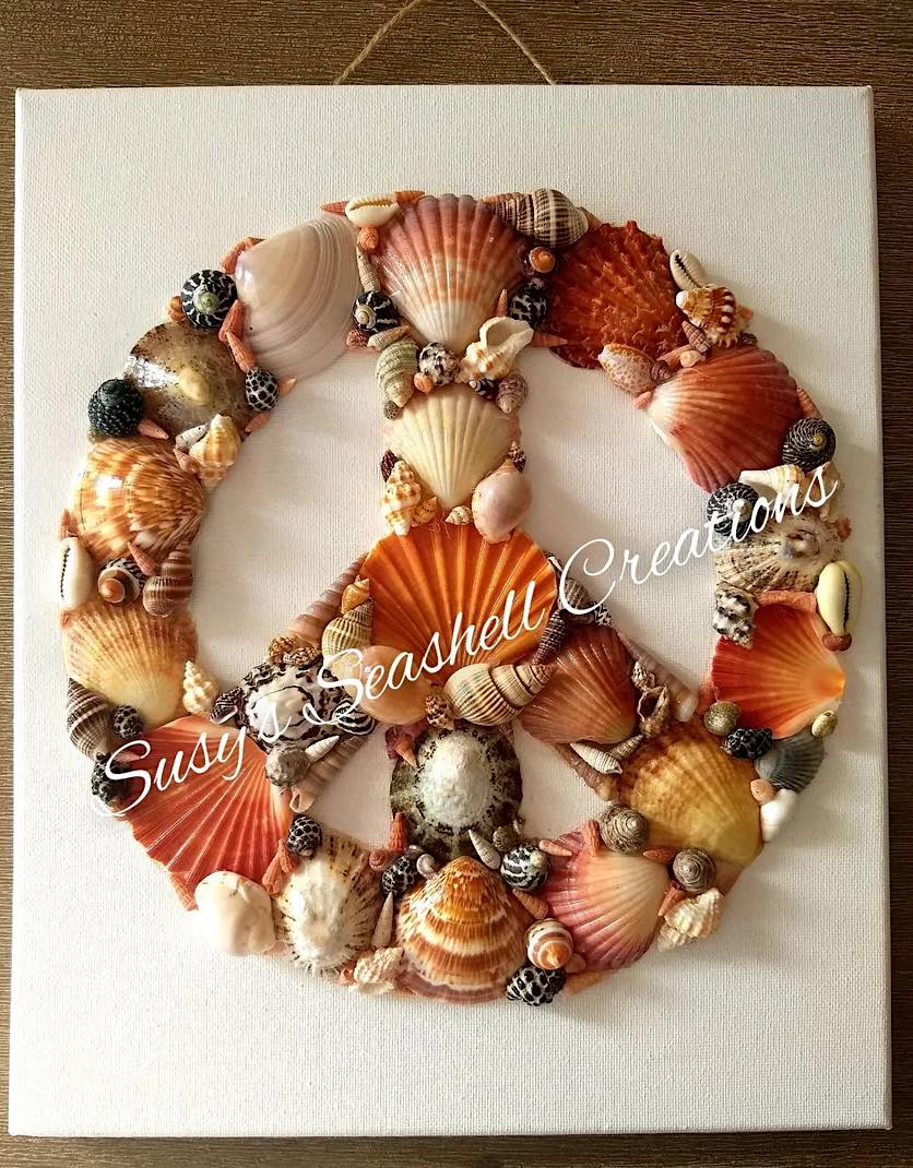 Seashell Peace Sign by Susan