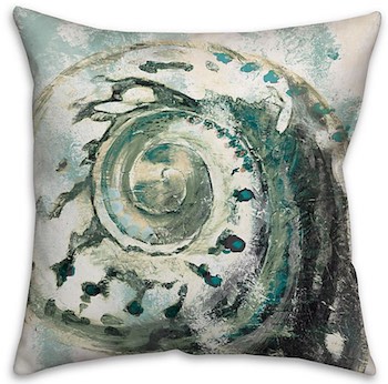Abstract Shell Throw Pillow