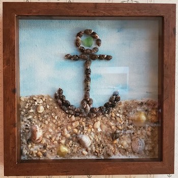 Anchor on the Beach Shadowbox