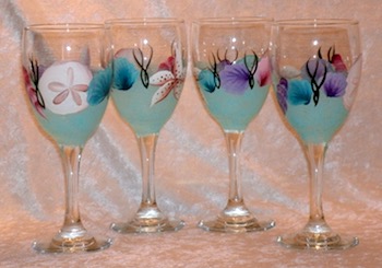 Sea Shell Wine Glasses (as gifts for beach lovers)