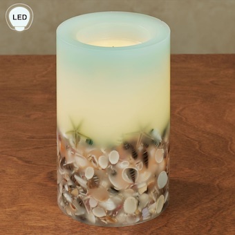 Seashell & Starfish Flameless Candle