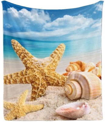 Starfish Fleece Throw Blanket