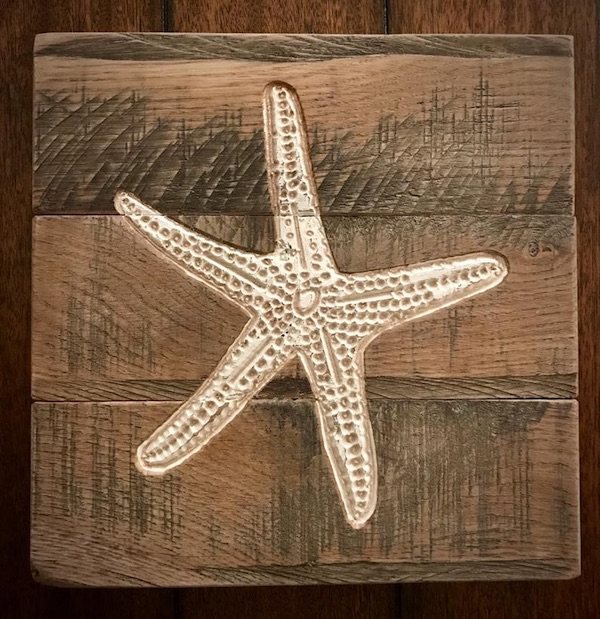 Rustic Reclaimed Hardwood Starfish