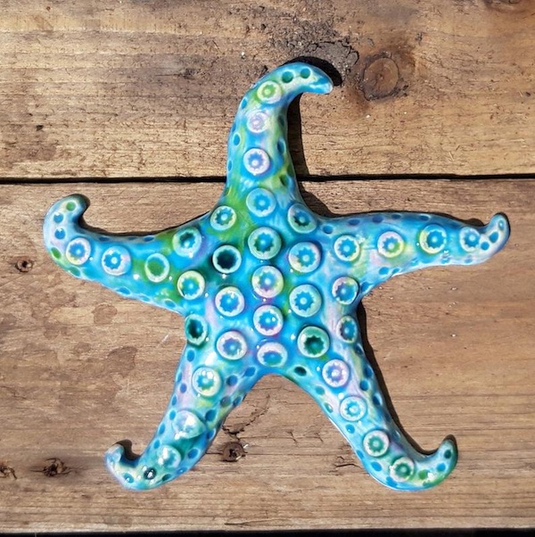 Turqoise Ceramic Starfish