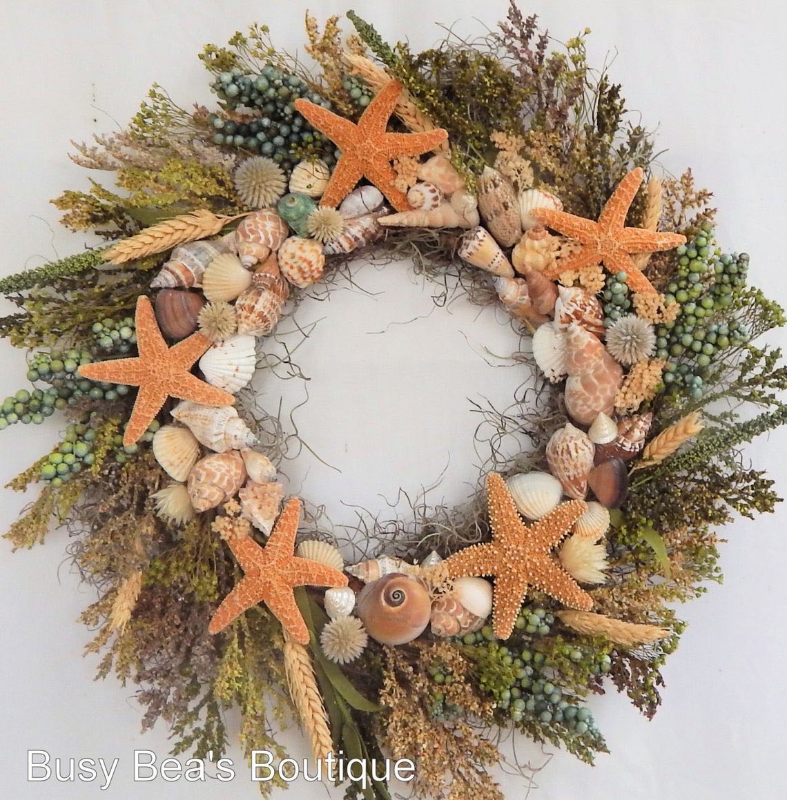 &dlquo;Dancing Starfishdrquo; Nautical Decor / Beach Theme Wreaths